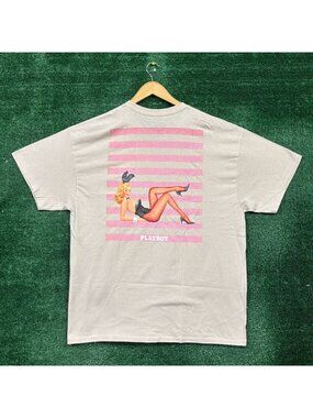 Playboy Follow the Rabbit beige T-Shirt Size Extra Large